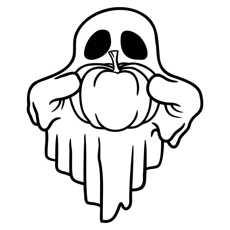 Halloween Kürbis Geist Comic