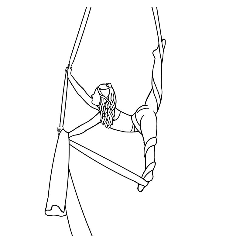 Aerial Silk Spagat