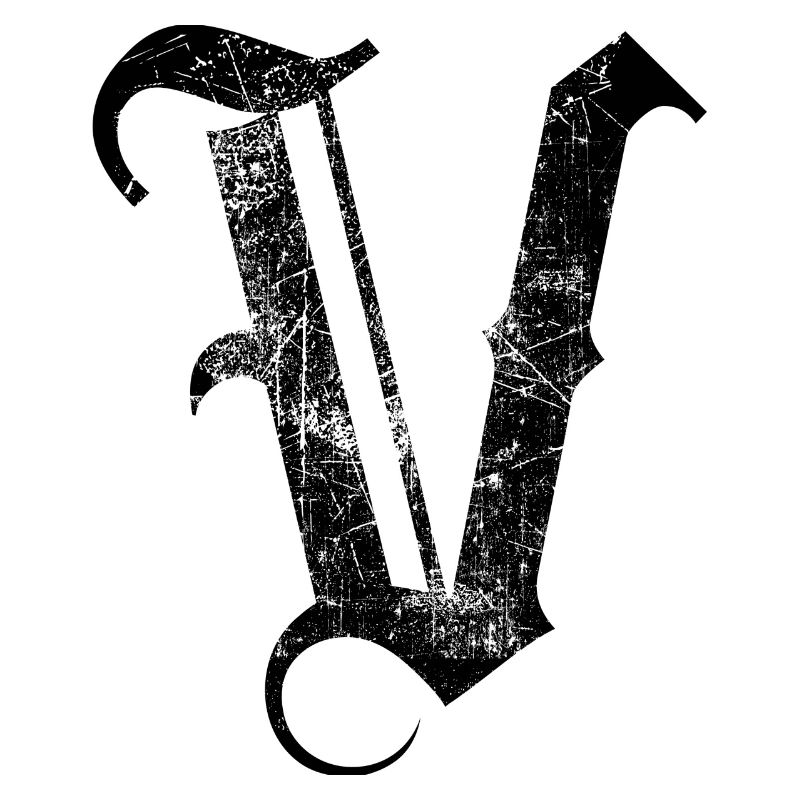 Tshirt alphabet initial V