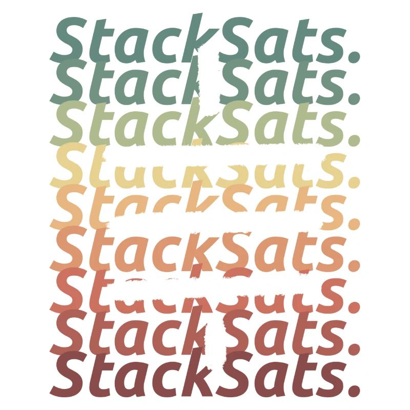 Stack sats Satoshi Symbol retro