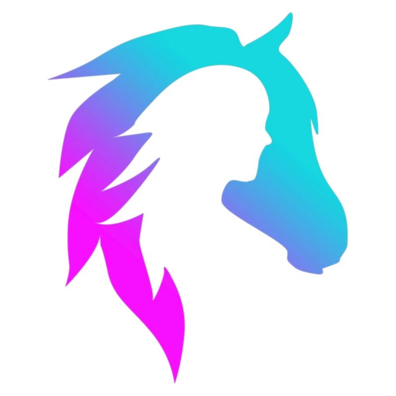 Pferdekopf mit Mädchen