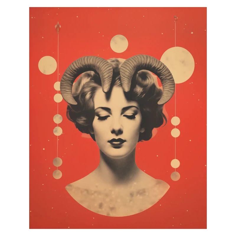Widder Collage Kunst Astrologie