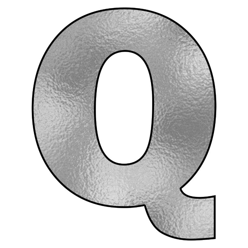 Buchstabe Q Silber