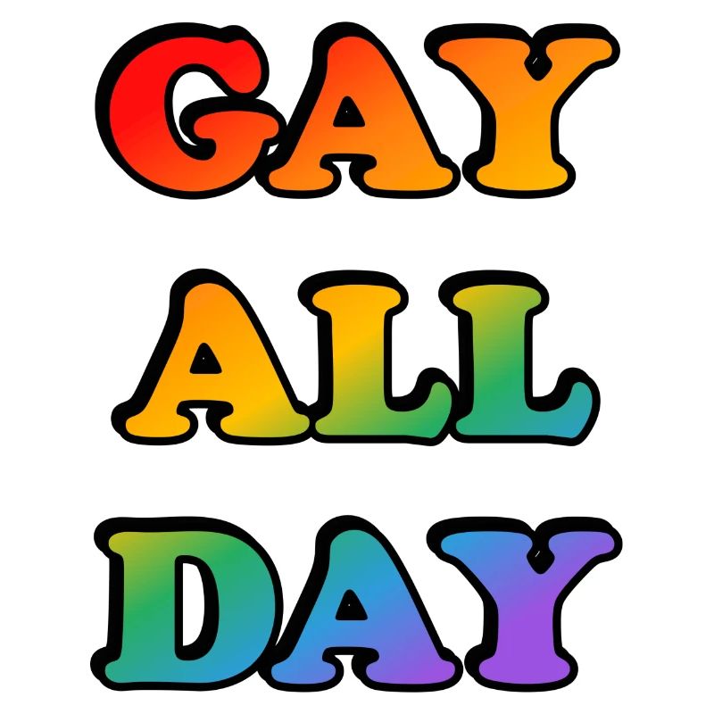 Schwul Den ganzen Tag Regenbogenfarben