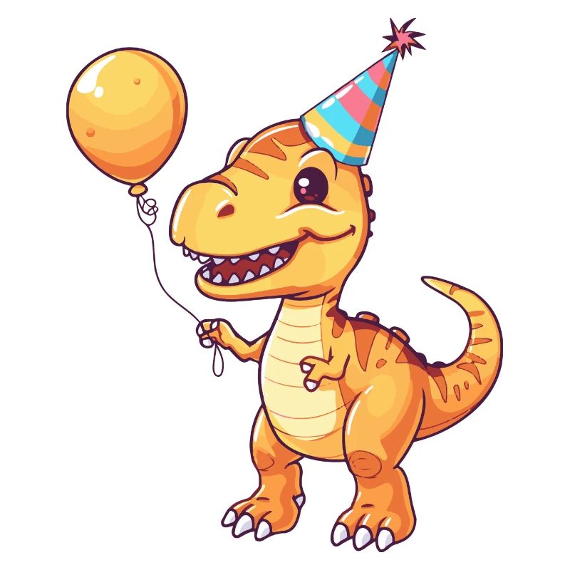 Dinosaurier T-Rex Geburtstag Comic
