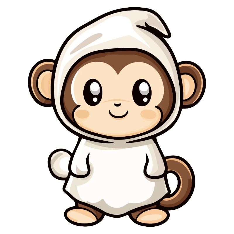 Monkey Halloween Funny Ghost