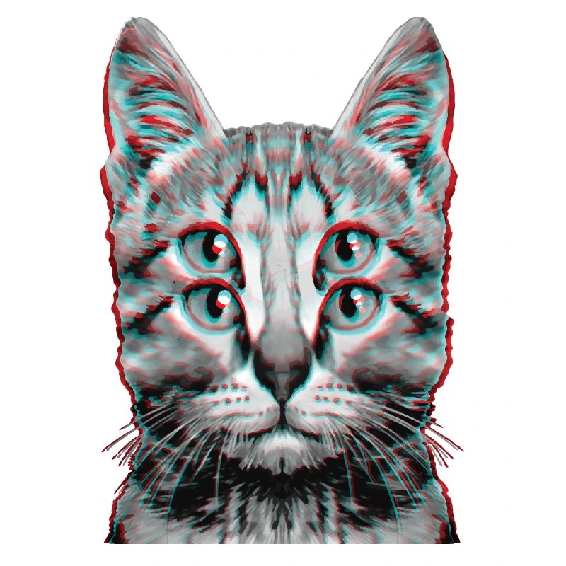 Glitch Weird Cat Kitten Optical Illusion