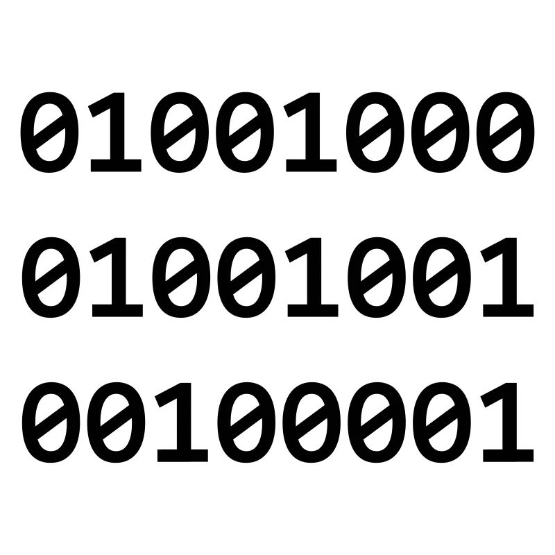 Hi Binary programmers greet each other like this