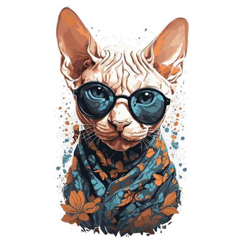 Cool Sphinx Cat Cat Maman Cat Design