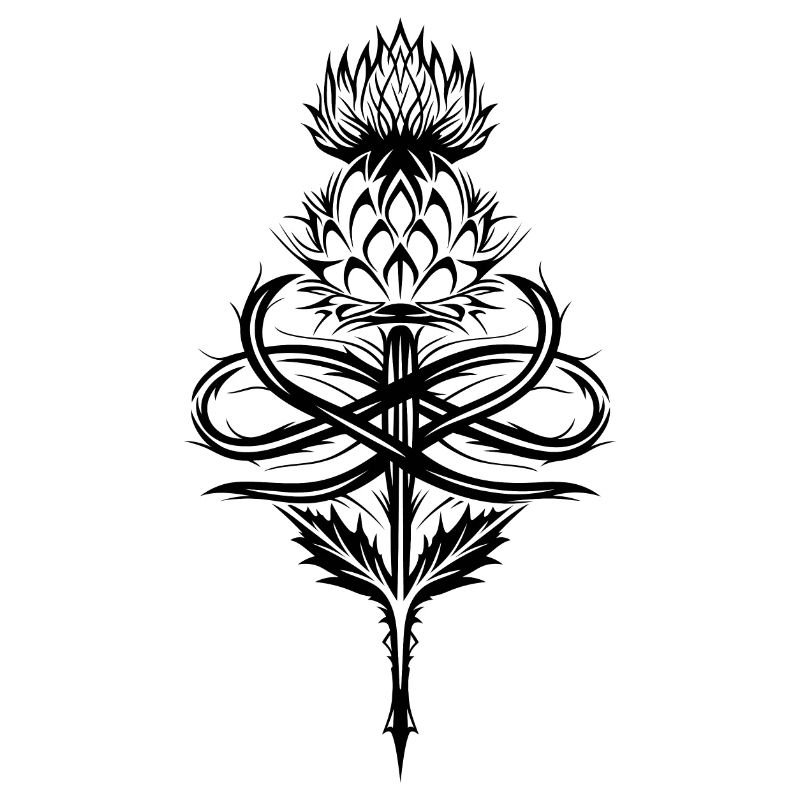 Distel Tribal mit Infinity Symbol