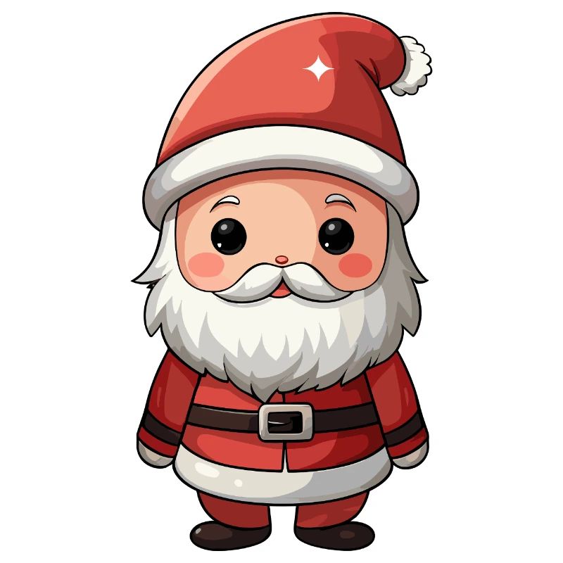 Chibi Santa Cheer Illustration