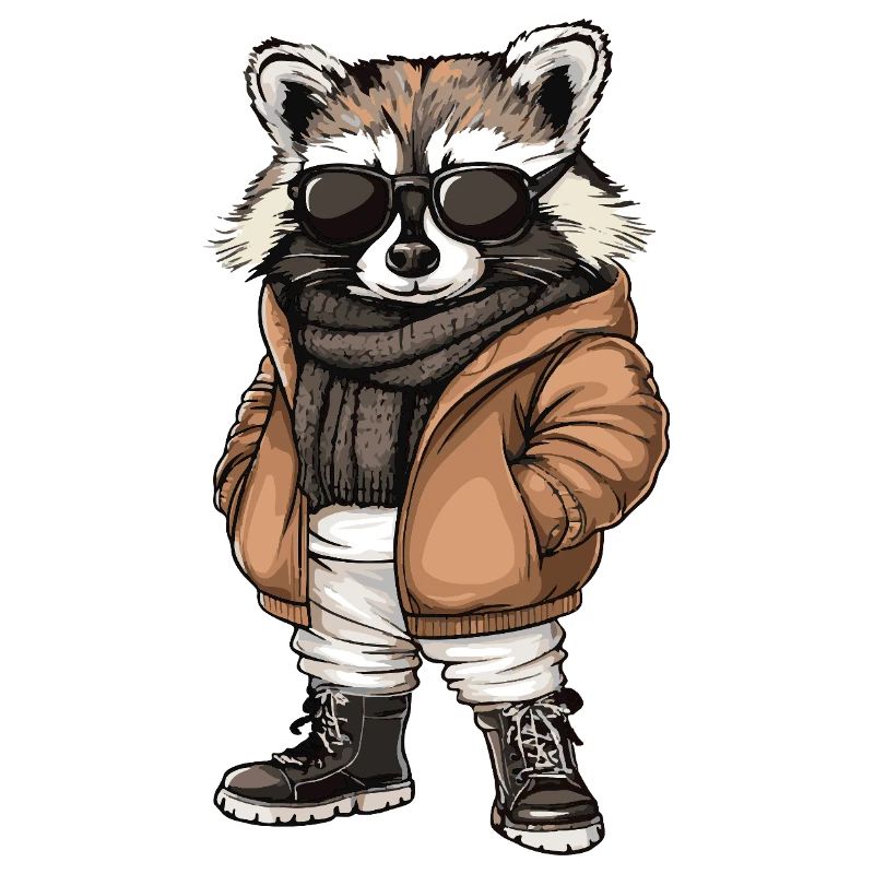 Waschbär Cool Winter