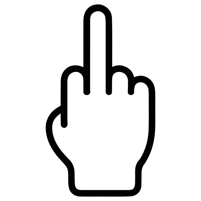 Mittelfinger Symbol Zeichen Hand