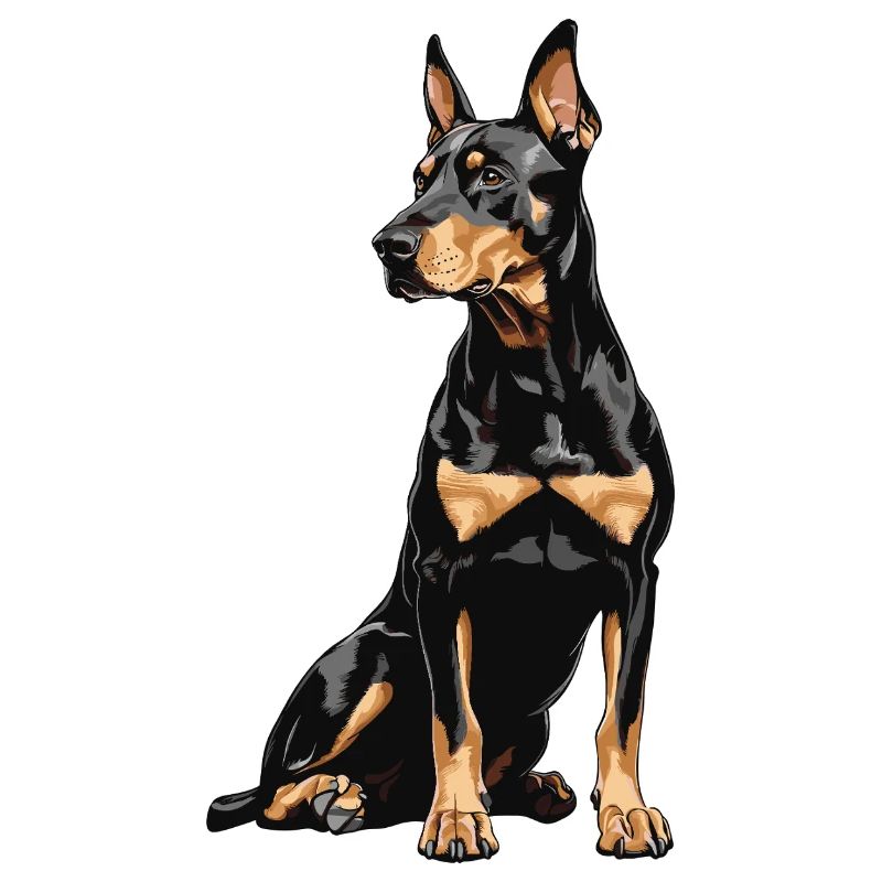 Dobermann Porträt