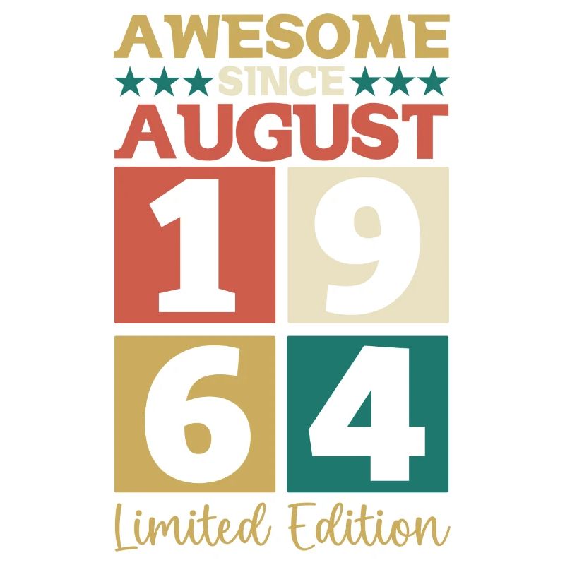 Awesome since August 1964 58. Geburtstag Geschenk