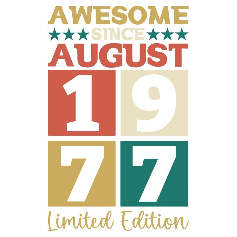 Awesome since August 1977 45. Geburtstag Geschenk