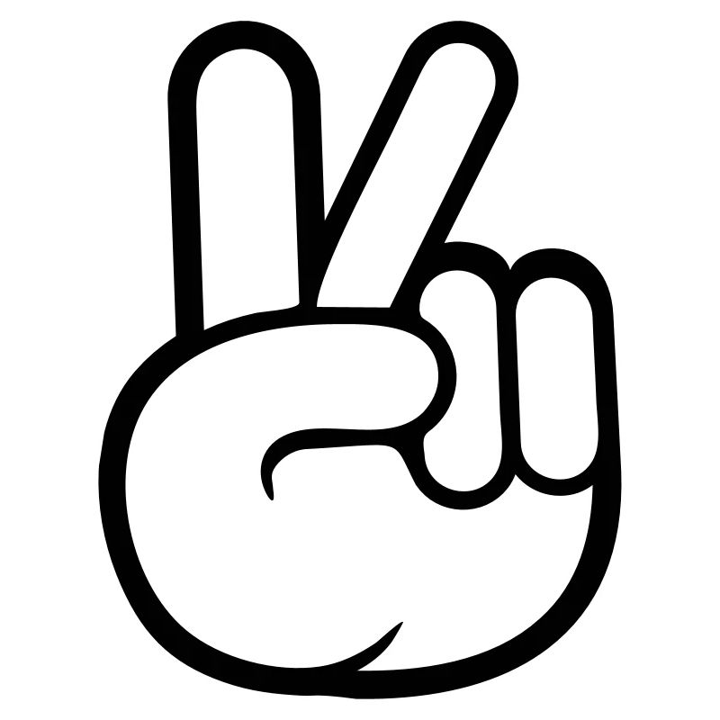 Cool de paix peace sign main