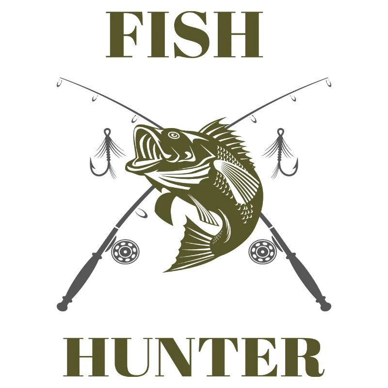 Fish Hunter Tshirt Angler Gift