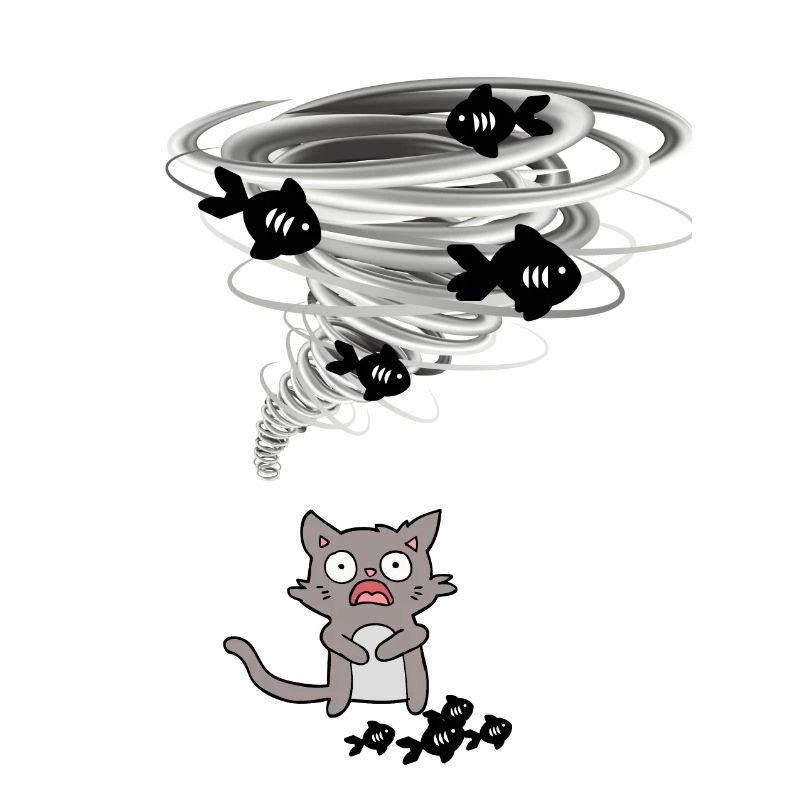Tornado takes cat fish