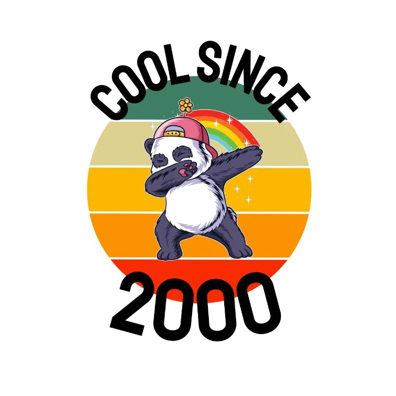 Cool Seit 2000 Retro Dabbing Panda 22. Geburtstag