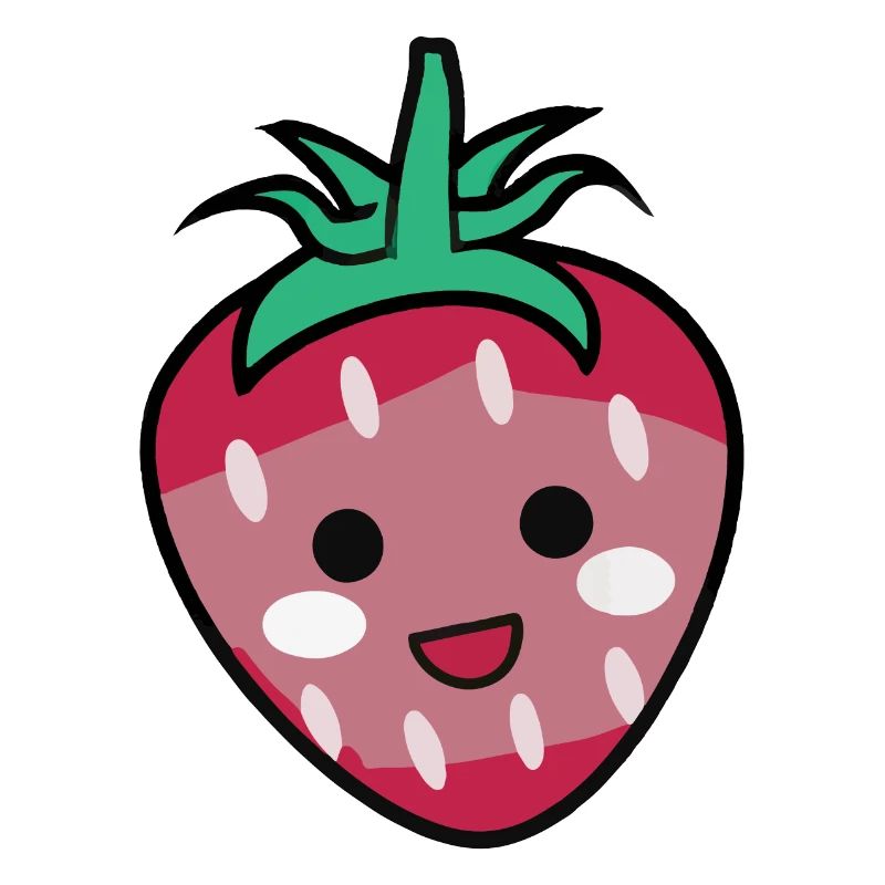 Strawberry with face smile gift idea
