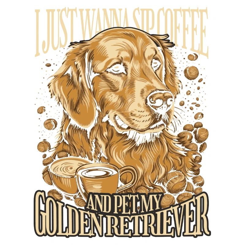 Golden Retriever Kaffeetrinker Hundebesitzer Hunde