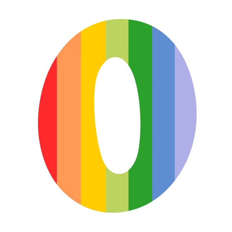 Buchstabe oder Regenbogen