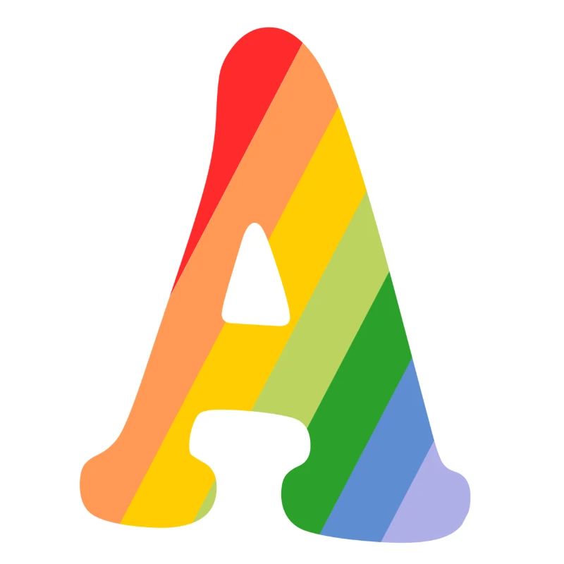 Buchstabe A Regenbogen