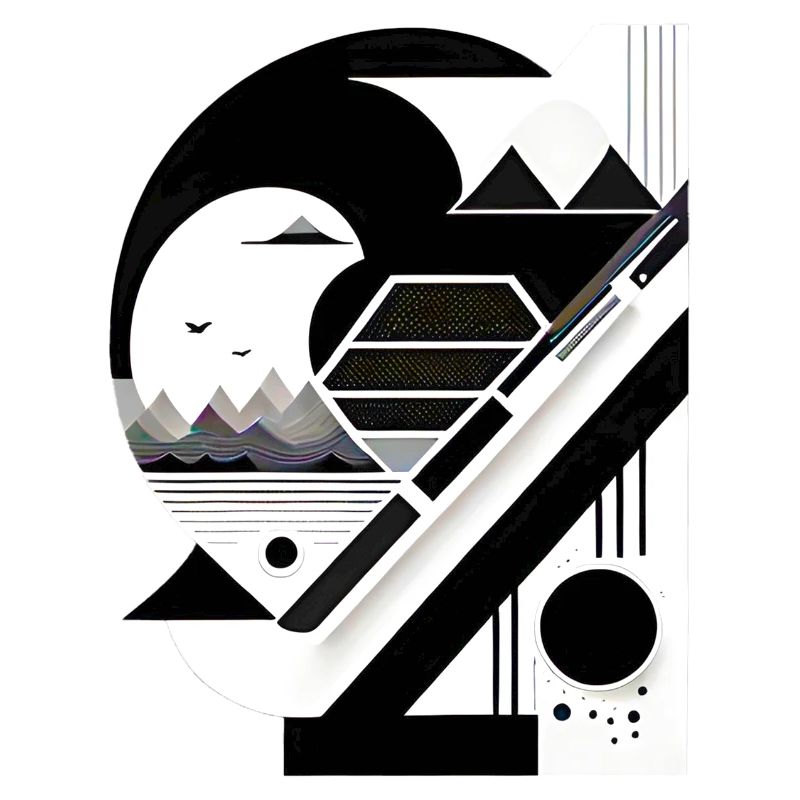 Collage Japan-Stil-Berge