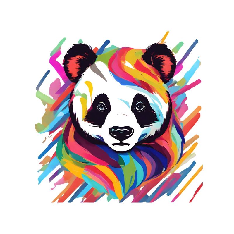 panda multicolore