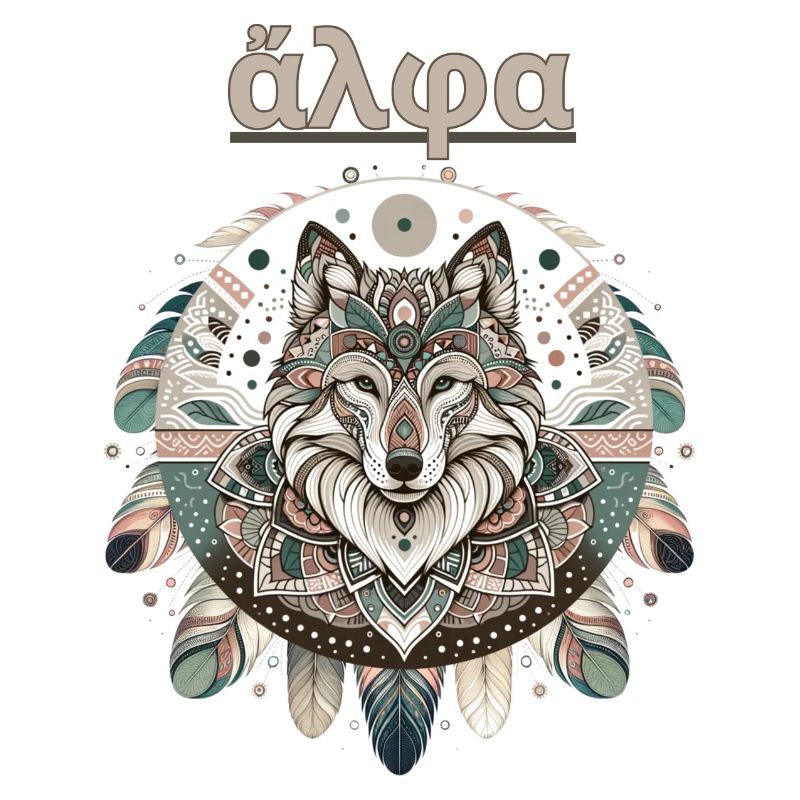 Alpha Wolve - Boho Mandala Design