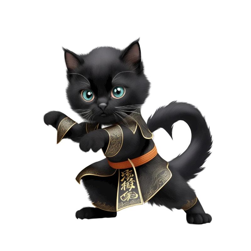 A black cat
