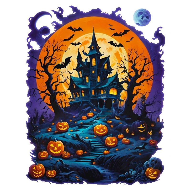 Witch's house with bats