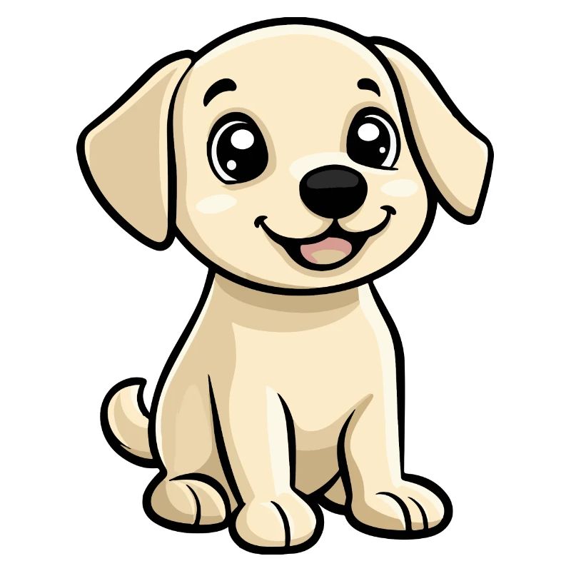 Labrador Dog Comic Cute