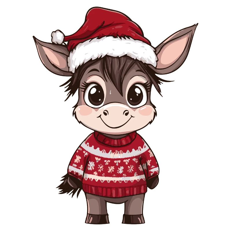 Esel Weihnachten Comic