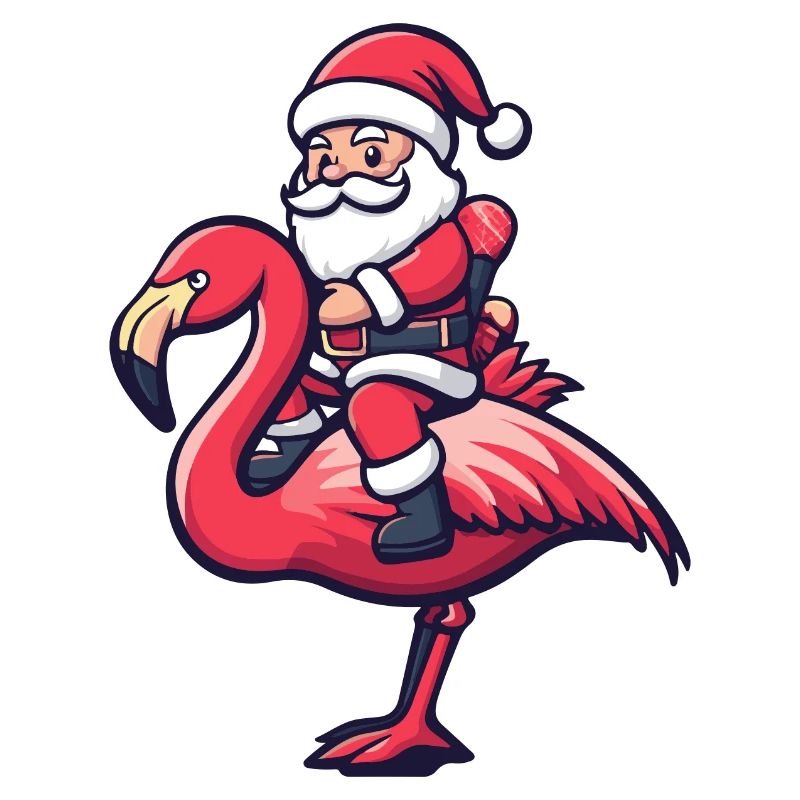 Flamingo Weihnachtsmann