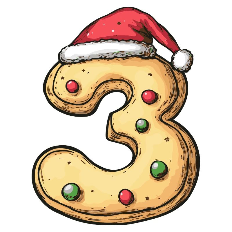 Biscuit de Noël à 3 chiffres