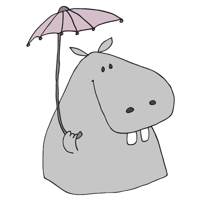 Nilp Cheval avec parapluie