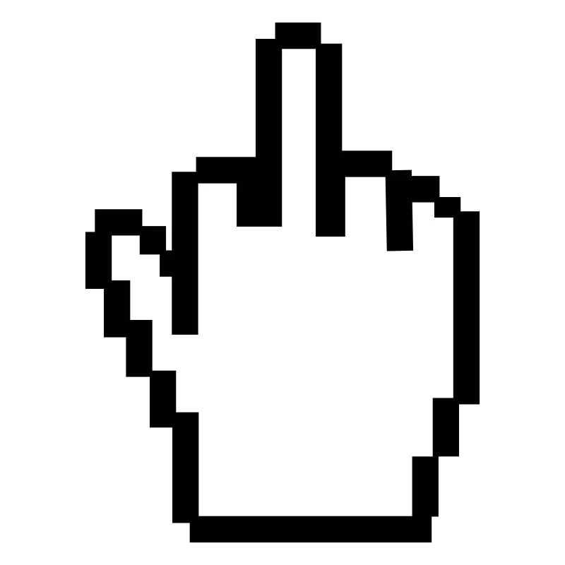Mittelfinger in Pixel