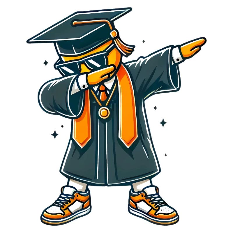 Coole Absolvent Dab Pose Illustration