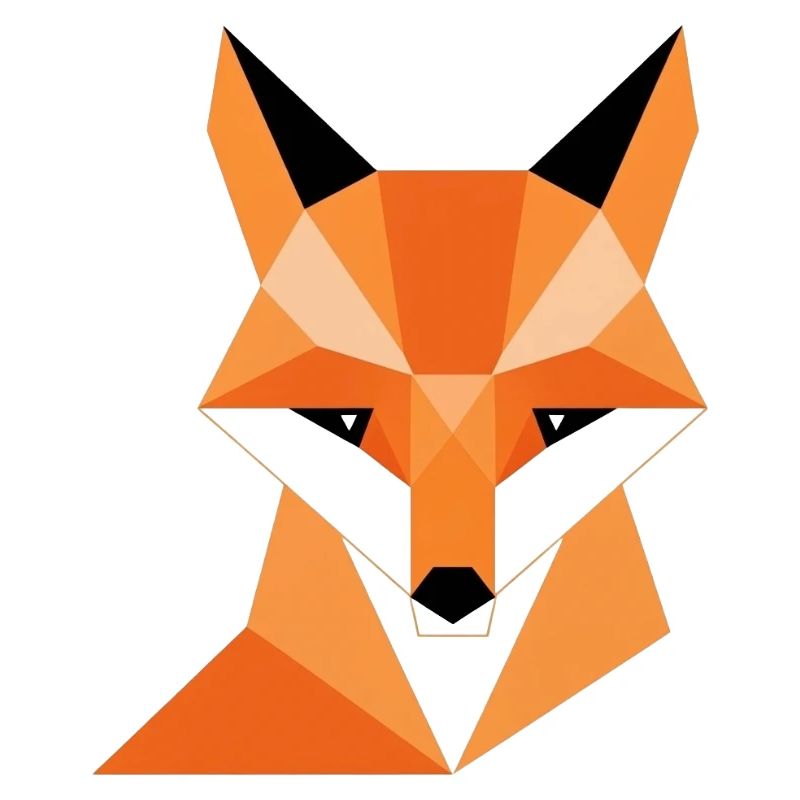 Geometric fox digital print