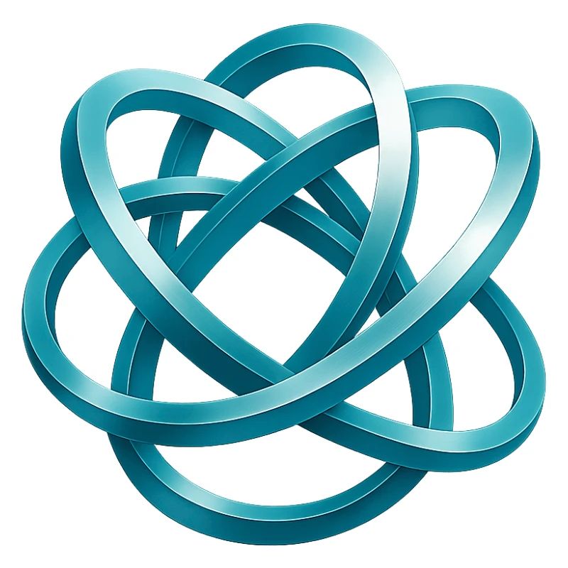 Blaues Geflochtenes Knotendesign