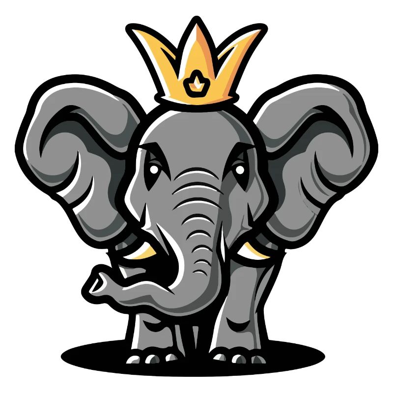 Elephant Comic Crown