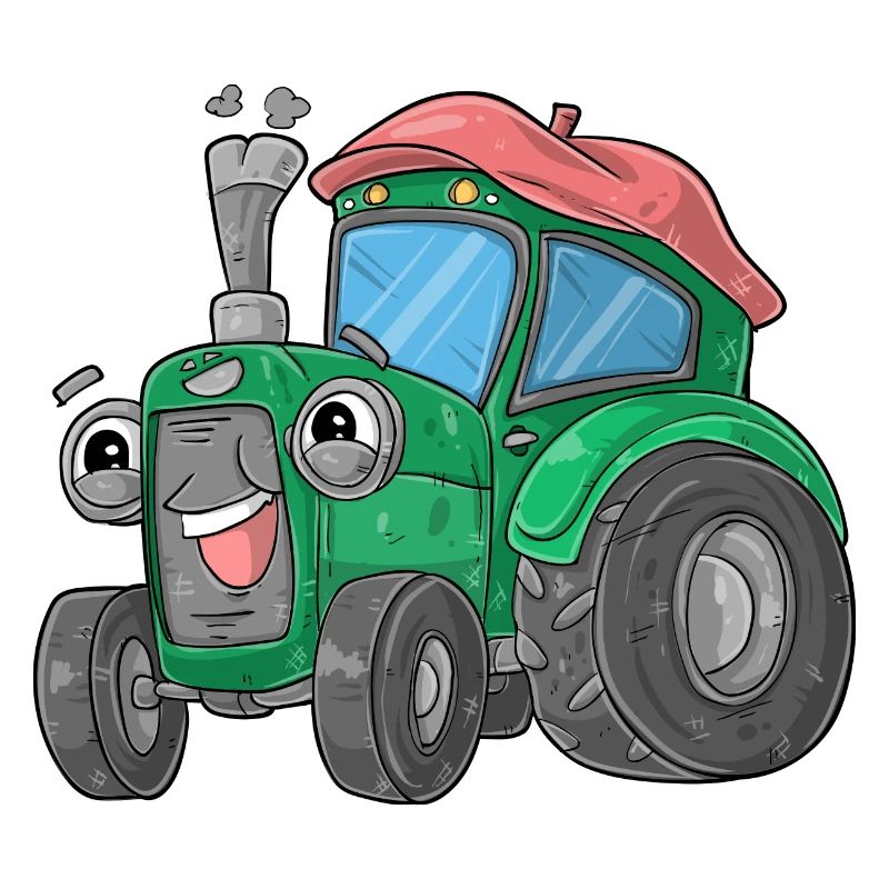 Traktor mit Gesicht