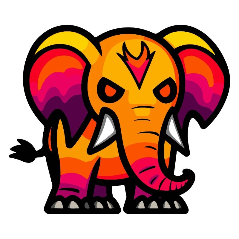 Elephant Halloween Comic Zombie