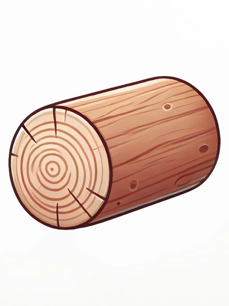 Rustikale Holzblock-Illustration