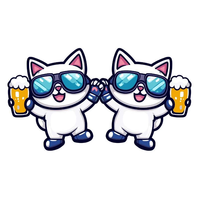 Katze Ski Team Bier