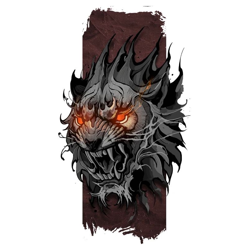 Inferno-König: Der lodernde Blick des Löwen