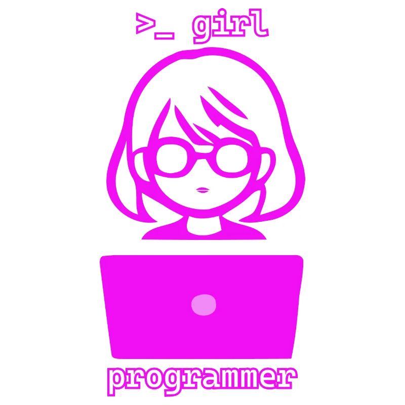 Frau mit Computer girl programmer