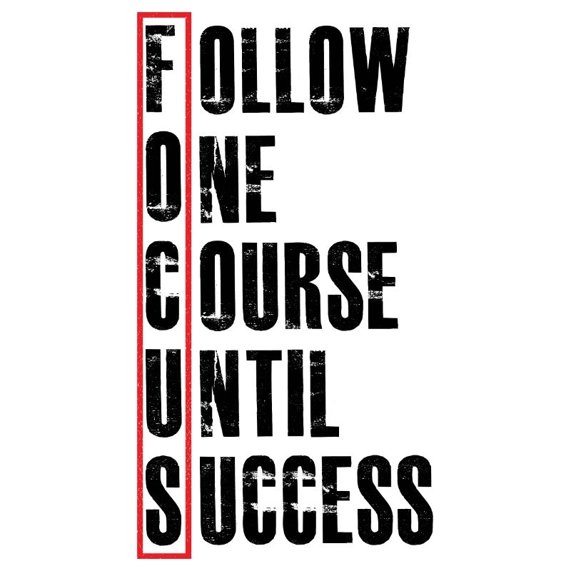 follow one course until